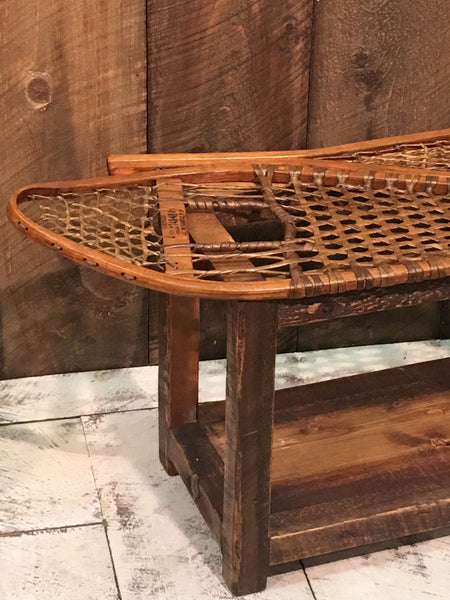 Vintage Snowshoe Coffee Table - Bench